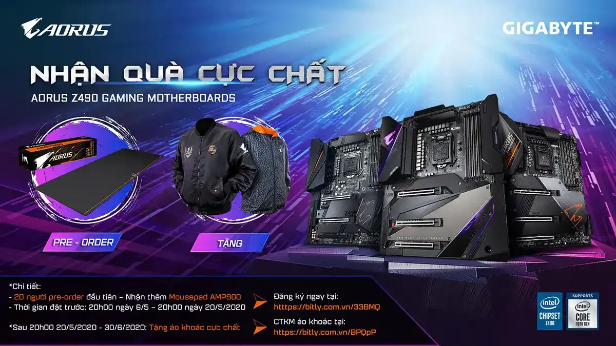 TTD Promotion Preorder MainboardGIGABYTEZ490 WebBanner1200p