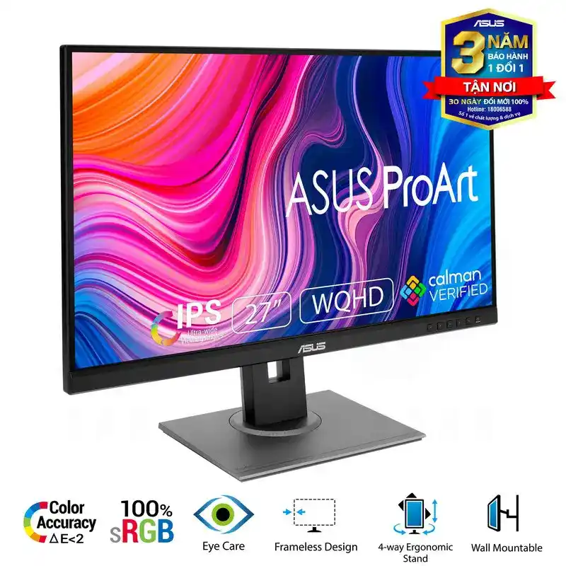 ASUS ProArt PA278QV Professional Monitor - 27 inch, 2K WQHD, IPS, 100% sRGB 9 ASUS ProArt PA278QV Professional Monitor - 27 inch, 2K WQHD, IPS, 100% sRGB - Ảnh 9