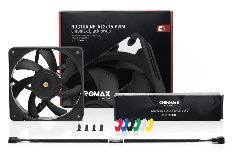 Noctua NF-A12x15 PWM chromax.black.swap Fan - 1x120mm 4 Noctua NF-A12x15 PWM chromax.black.swap Fan - 1x120mm - Ảnh 4
