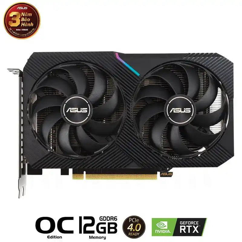 ASUS Dual Geforce RTX 3060 12G V2 (DUAL-RTX3060-12G-V2) Graphics Card 2 ASUS Dual Geforce RTX 3060 12G V2 (DUAL-RTX3060-12G-V2) Graphics Card - Ảnh 2