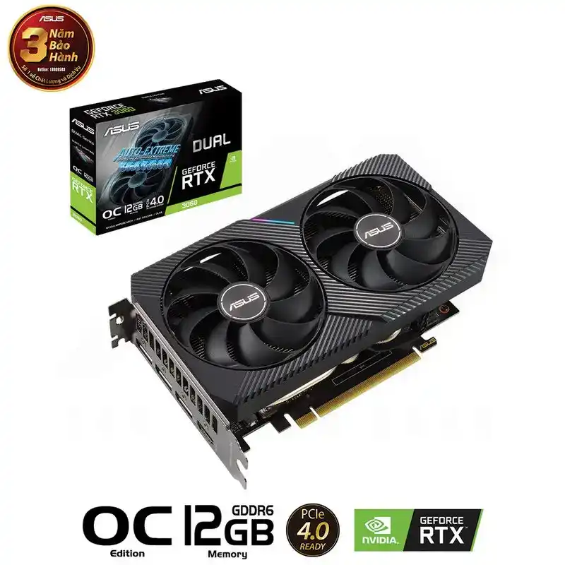 ASUS Dual Geforce RTX 3060 12G V2 (DUAL-RTX3060-12G-V2) Graphics Card 1 ASUS Dual Geforce RTX 3060 12G V2 (DUAL-RTX3060-12G-V2) Graphics Card