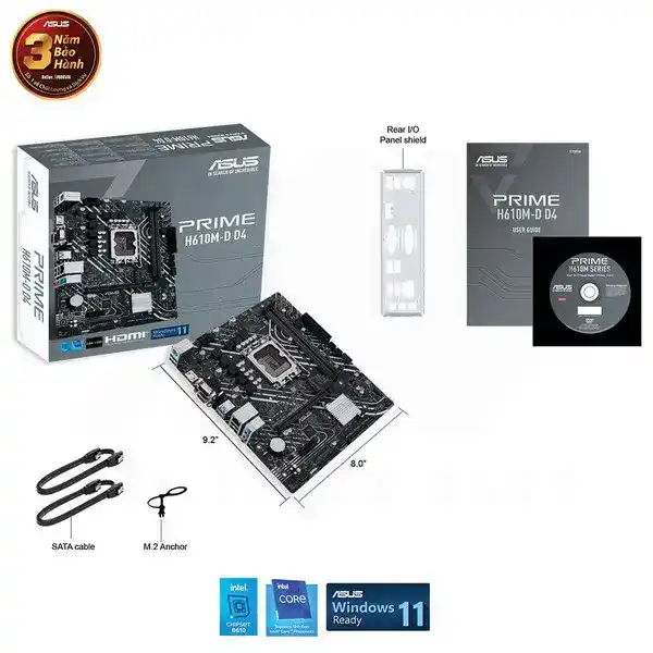 ASUS PRIME H610M-D D4 Mainboard 3 ASUS PRIME H610M-D D4 Mainboard - Ảnh 3