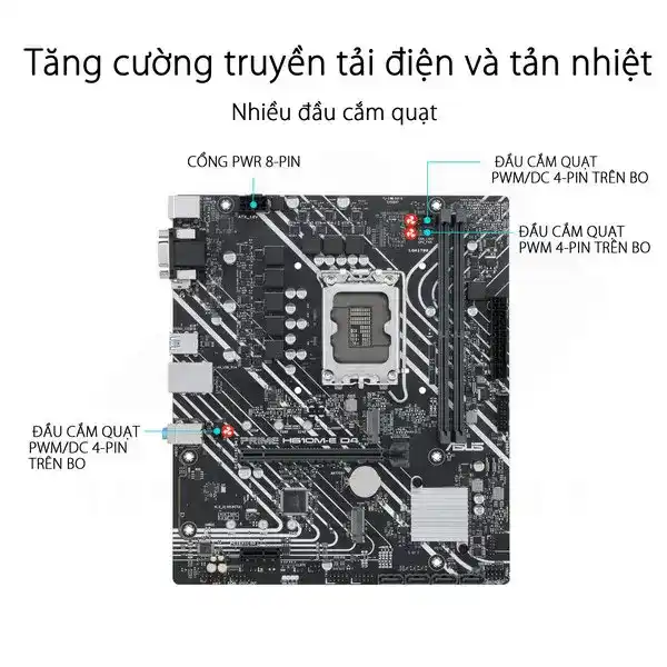 ASUS PRIME H610M-E D4 Mainboard 6 ASUS PRIME H610M-E D4 Mainboard - Ảnh 6