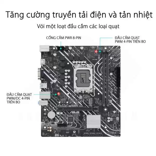 ASUS PRIME H610M-K D4 Mainboard 6 ASUS PRIME H610M-K D4 Mainboard - Ảnh 6