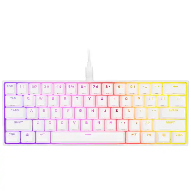 CORSAIR K65 RGB MINI 60% Gaming Keyboard - White 2 CORSAIR K65 RGB MINI 60% Gaming Keyboard - White - Ảnh 2