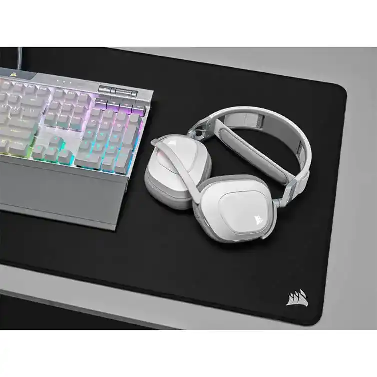 CORSAIR HS80 RGB WIRELESS Premium Gaming Headset - White, Spatial Audio 5 CORSAIR HS80 RGB WIRELESS Premium Gaming Headset - White, Spatial Audio - Ảnh 5