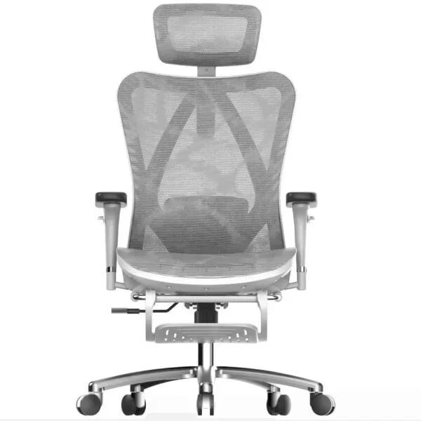SIHOO M57B Ergonomic Office Chair - Full White/Gray Mesh With Legrest 3 SIHOO M57B Ergonomic Office Chair - Full White/Gray Mesh With Legrest - Ảnh 3