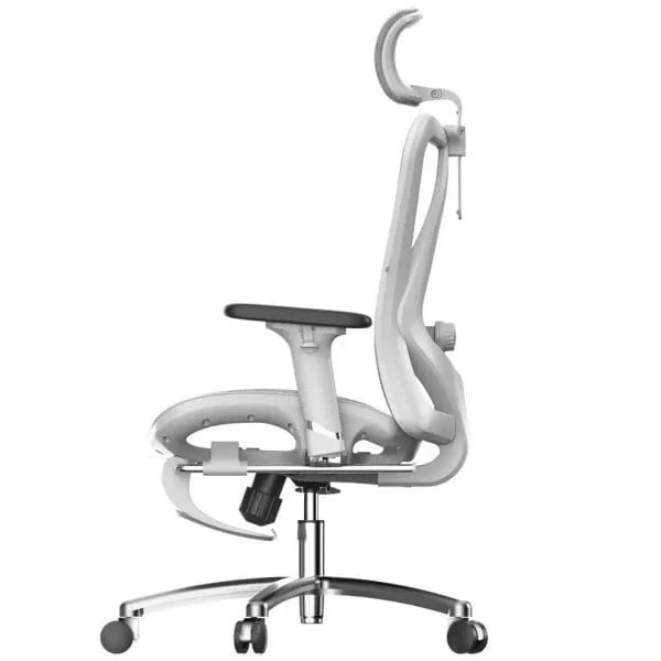 SIHOO M57B Ergonomic Office Chair - Full White/Gray Mesh With Legrest 4 SIHOO M57B Ergonomic Office Chair - Full White/Gray Mesh With Legrest - Ảnh 4