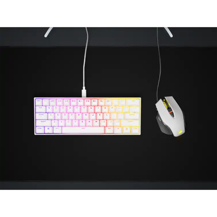 CORSAIR K65 RGB MINI 60% Gaming Keyboard - White 8 CORSAIR K65 RGB MINI 60% Gaming Keyboard - White - Ảnh 8