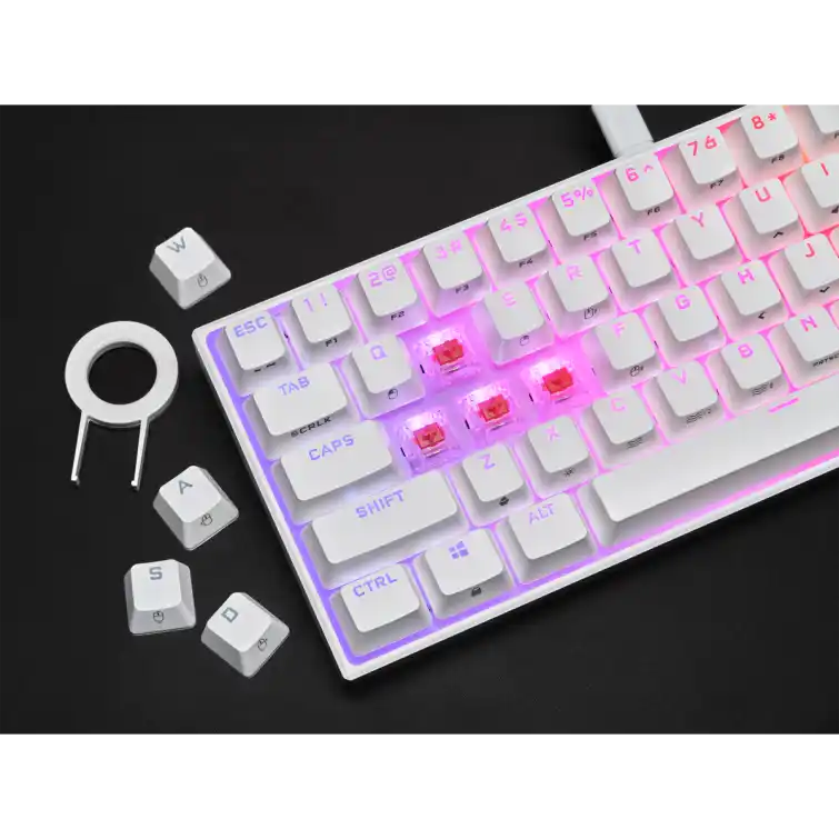 CORSAIR K65 RGB MINI 60% Gaming Keyboard - White 9 CORSAIR K65 RGB MINI 60% Gaming Keyboard - White - Ảnh 9
