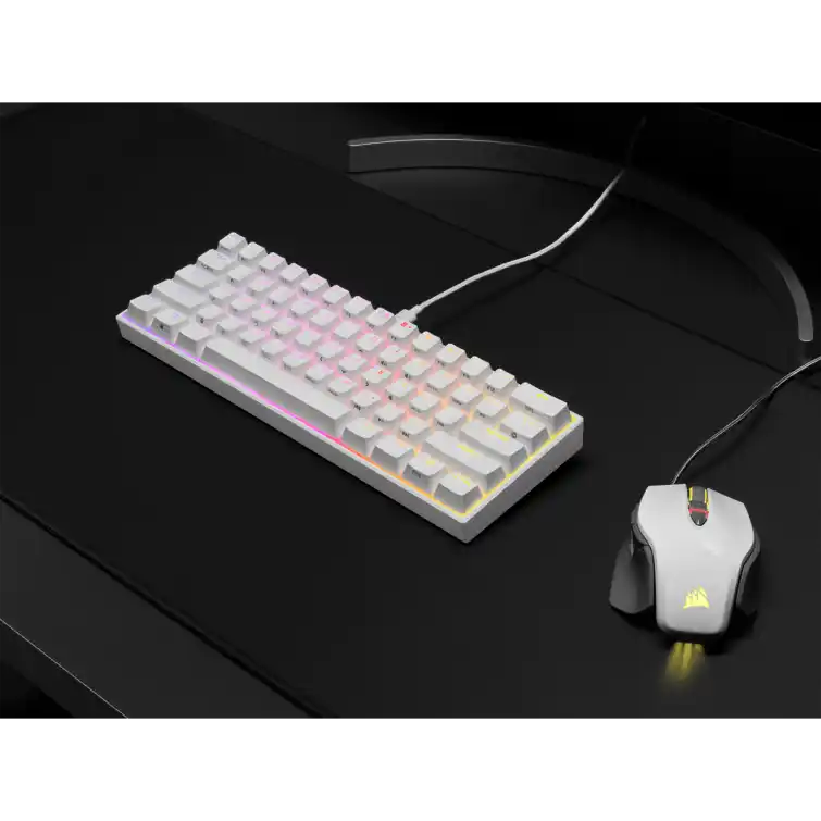 CORSAIR K65 RGB MINI 60% Gaming Keyboard - White 13 CORSAIR K65 RGB MINI 60% Gaming Keyboard - White - Ảnh 13