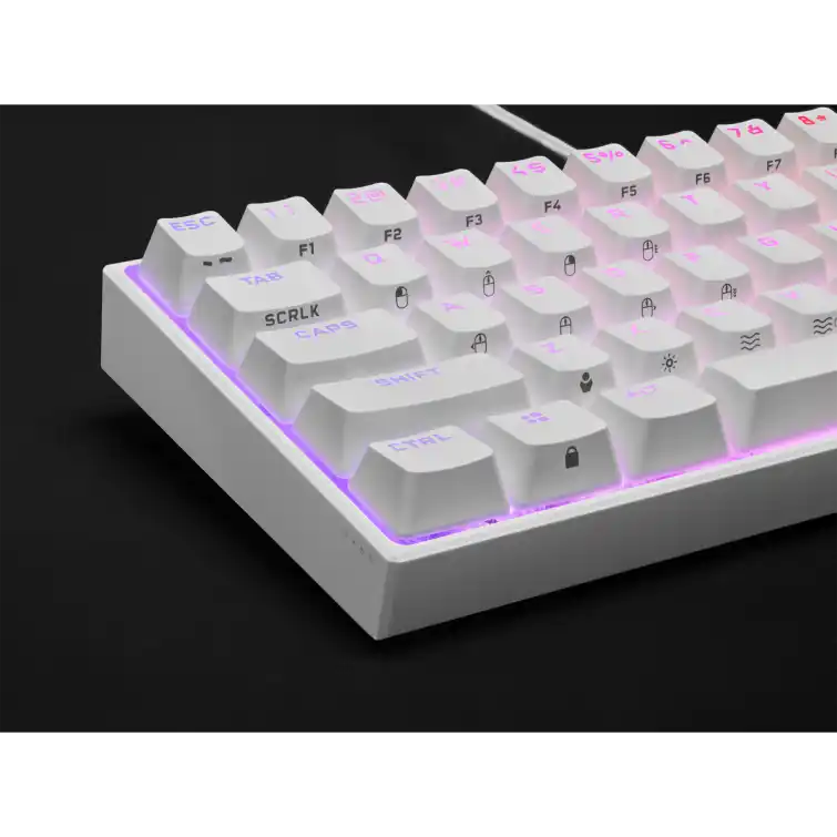 CORSAIR K65 RGB MINI 60% Gaming Keyboard - White 15 CORSAIR K65 RGB MINI 60% Gaming Keyboard - White - Ảnh 15
