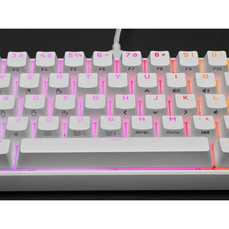 CORSAIR K65 RGB MINI 60% Gaming Keyboard - White 16 CORSAIR K65 RGB MINI 60% Gaming Keyboard - White - Ảnh 16