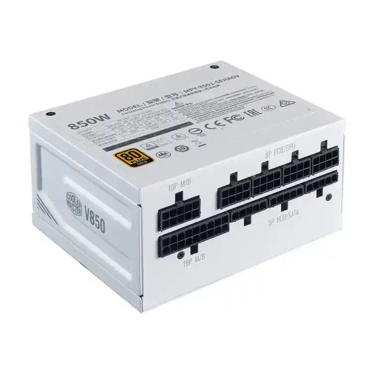 Cooler Master V850 SFX Gold White Edition PSU - 850W, 80 Plus Gold 3 Cooler Master V850 SFX Gold White Edition PSU - 850W, 80 Plus Gold - Ảnh 3