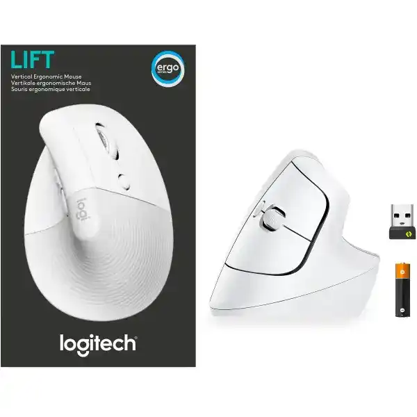 Logitech Lift Vertical Ergonomic Mouse - Off White 7 Logitech Lift Vertical Ergonomic Mouse - Off White - Ảnh 7