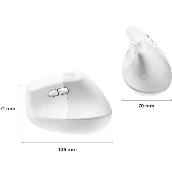 Logitech Lift Vertical Ergonomic Mouse - Off White 8 Logitech Lift Vertical Ergonomic Mouse - Off White - Ảnh 8