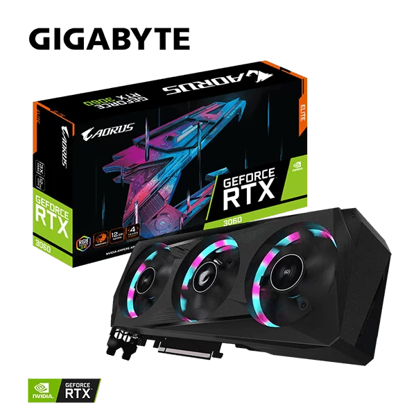GIGABYTE AORUS GeForce RTX 3060 ELITE 12G Graphics Card 1 GIGABYTE AORUS GeForce RTX 3060 ELITE 12G Graphics Card