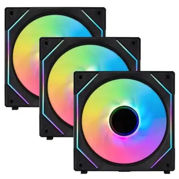 Lian Li UNI Fan SL-INF 120 Triple Black Fan (UF-SLIN120-3B) - 3x120mm, Daisy-Chain, Fan Hub Controller 1 Lian Li UNI Fan SL-INF 120 Triple Black Fan (UF-SLIN120-3B) - 3x120mm, Daisy-Chain, Fan Hub Controller