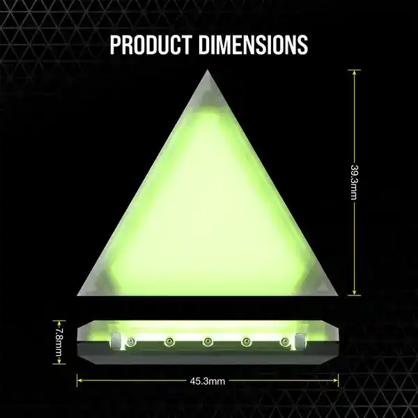 CORSAIR iCUE LC100 Case Accent Lighting Panels - Mini Triangle - 9x Tile Starter Kit 8 CORSAIR iCUE LC100 Case Accent Lighting Panels - Mini Triangle - 9x Tile Starter Kit - Ảnh 8