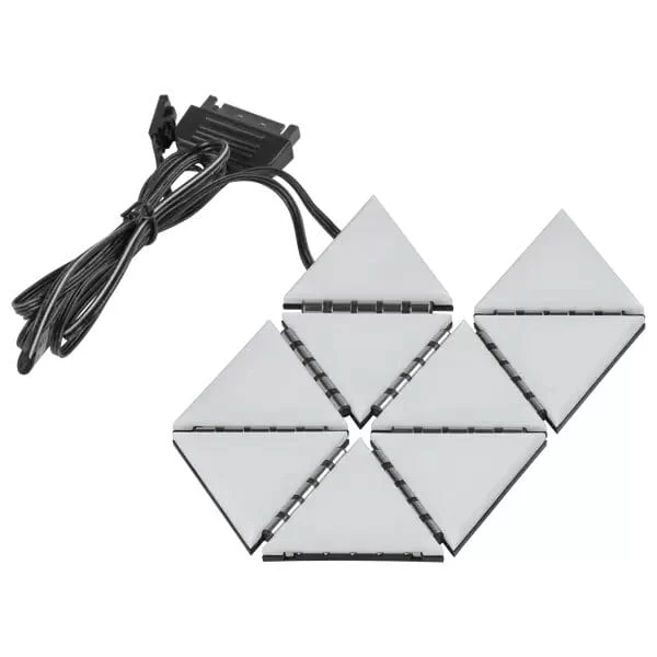 CORSAIR iCUE LC100 Case Accent Lighting Panels - Mini Triangle - 9x Tile Expansion Kit 2 CORSAIR iCUE LC100 Case Accent Lighting Panels - Mini Triangle - 9x Tile Expansion Kit - Ảnh 2