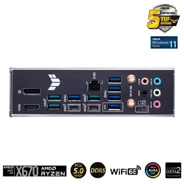 ASUS TUF GAMING X670E-PLUS WIFI Mainboard 5 ASUS TUF GAMING X670E-PLUS WIFI Mainboard - Ảnh 5