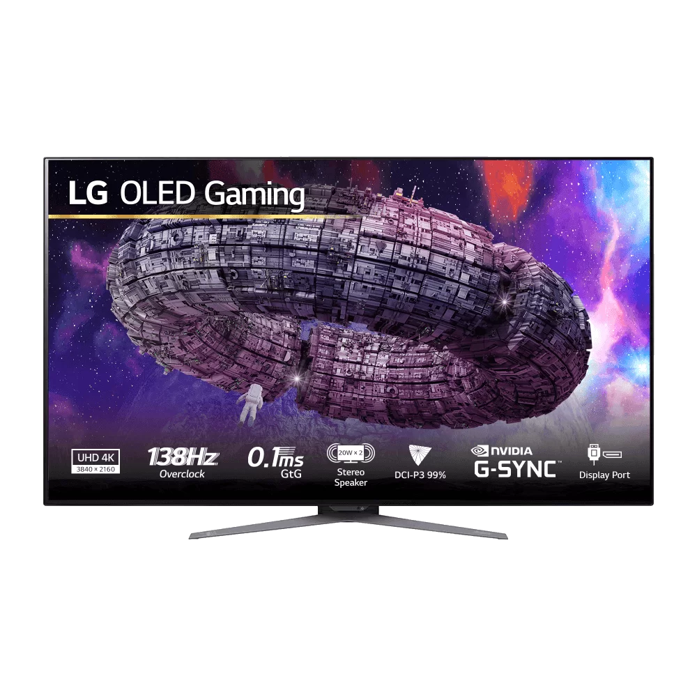 LG UltraGear 48GQ900-B Gaming Monitor - 48 inch, 4K UHD, OLED Display, 120Hz, 1ms (GtG), HDR10, DCI-P3 99%, G-Sync Compatible, 20W Stereo Speaker
