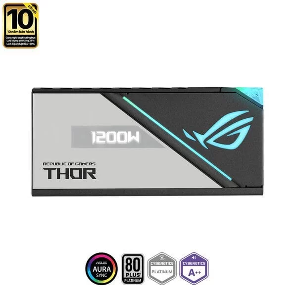 ASUS ROG Thor 1200P2 Platinum II PSU - 1200W, Aura Sync, ROG heatsink, OLED Display, 80 Plus Platinum Fully Modular 3 ASUS ROG Thor 1200P2 Platinum II PSU - 1200W, Aura Sync, ROG heatsink, OLED Display, 80 Plus Platinum Fully Modular - Ảnh 3