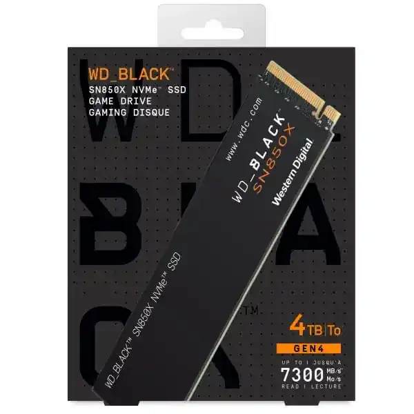 Western Digital WD_BLACK SN850X 4TB non Heatsink SSD - M.2 NVMe 3 Western Digital WD_BLACK SN850X 4TB non Heatsink SSD - M.2 NVMe - Ảnh 3