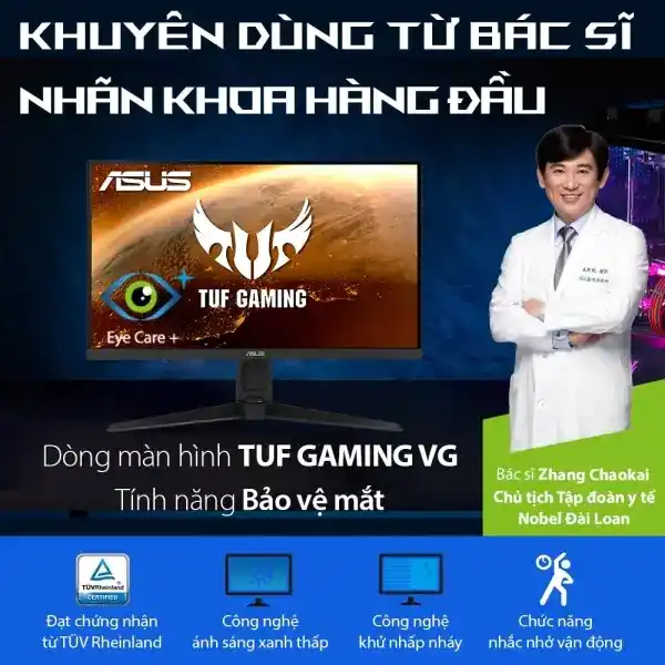ASUS TUF Gaming VG259QM Monitor - 24.5 inch, FHD, 280Hz OC, 1ms GTG, Fast IPS, G-Sync Compatible, HDR400 2 ASUS TUF Gaming VG259QM Monitor - 24.5 inch, FHD, 280Hz OC, 1ms GTG, Fast IPS, G-Sync Compatible, HDR400 - Ảnh 2