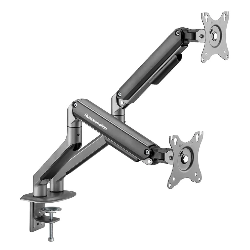 Human Motion T6 Pro Dual Monitor Stand - Black 1 Human Motion T6 Pro Dual Monitor Stand - Black