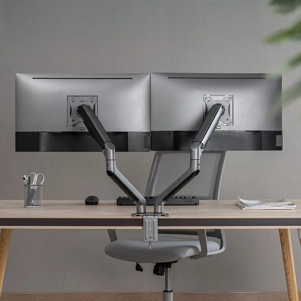 Human Motion T6 Pro Dual Monitor Stand - Black 5 Human Motion T6 Pro Dual Monitor Stand - Black - Ảnh 5