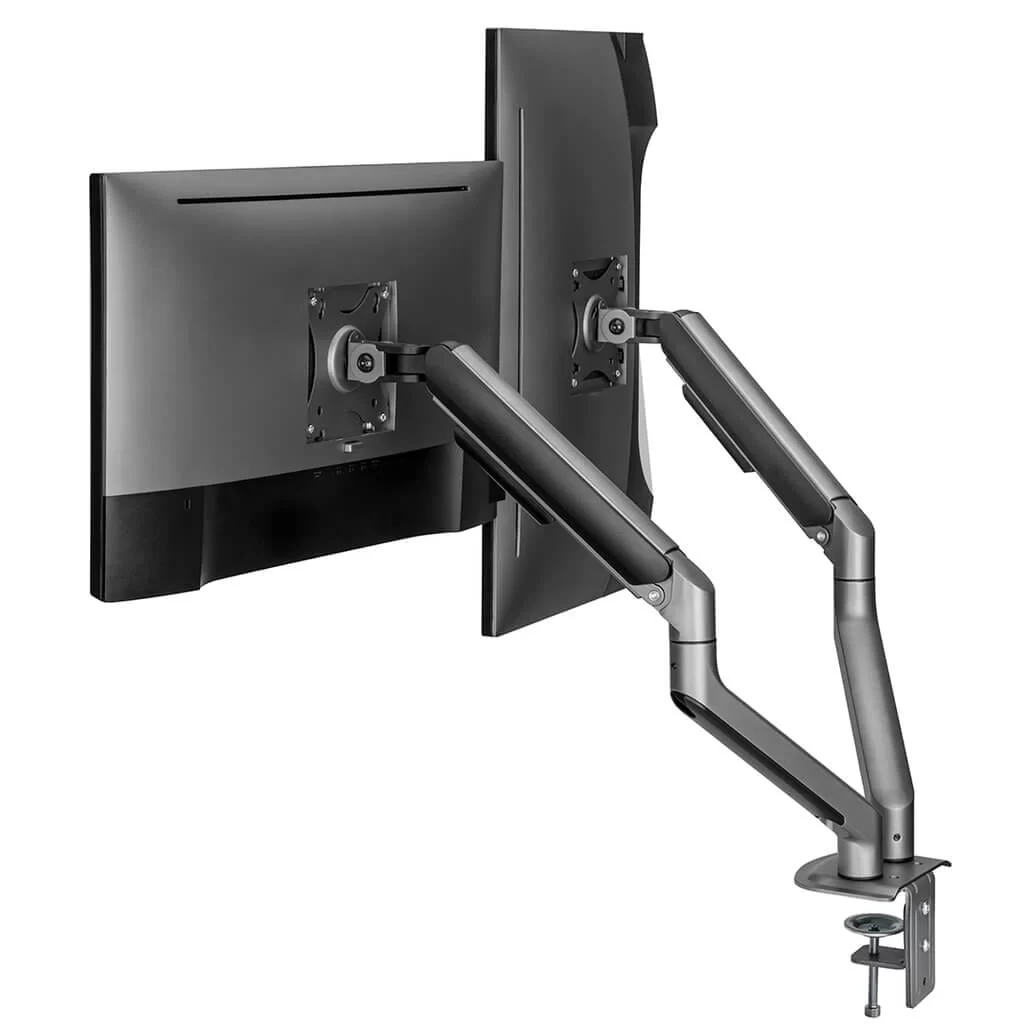 Human Motion T6 Pro Dual Monitor Stand - Black 4 Human Motion T6 Pro Dual Monitor Stand - Black - Ảnh 4