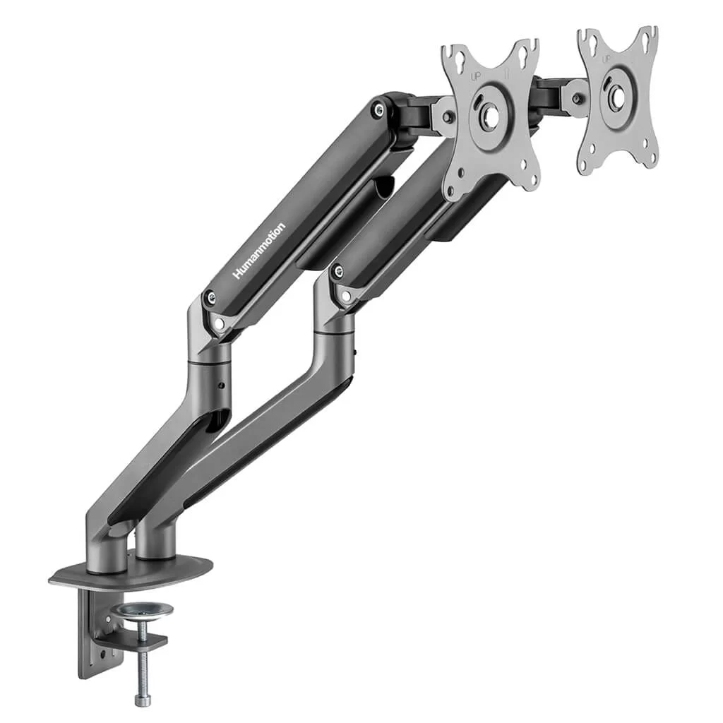 Human Motion T6 Pro Dual Monitor Stand - Black 2 Human Motion T6 Pro Dual Monitor Stand - Black - Ảnh 2