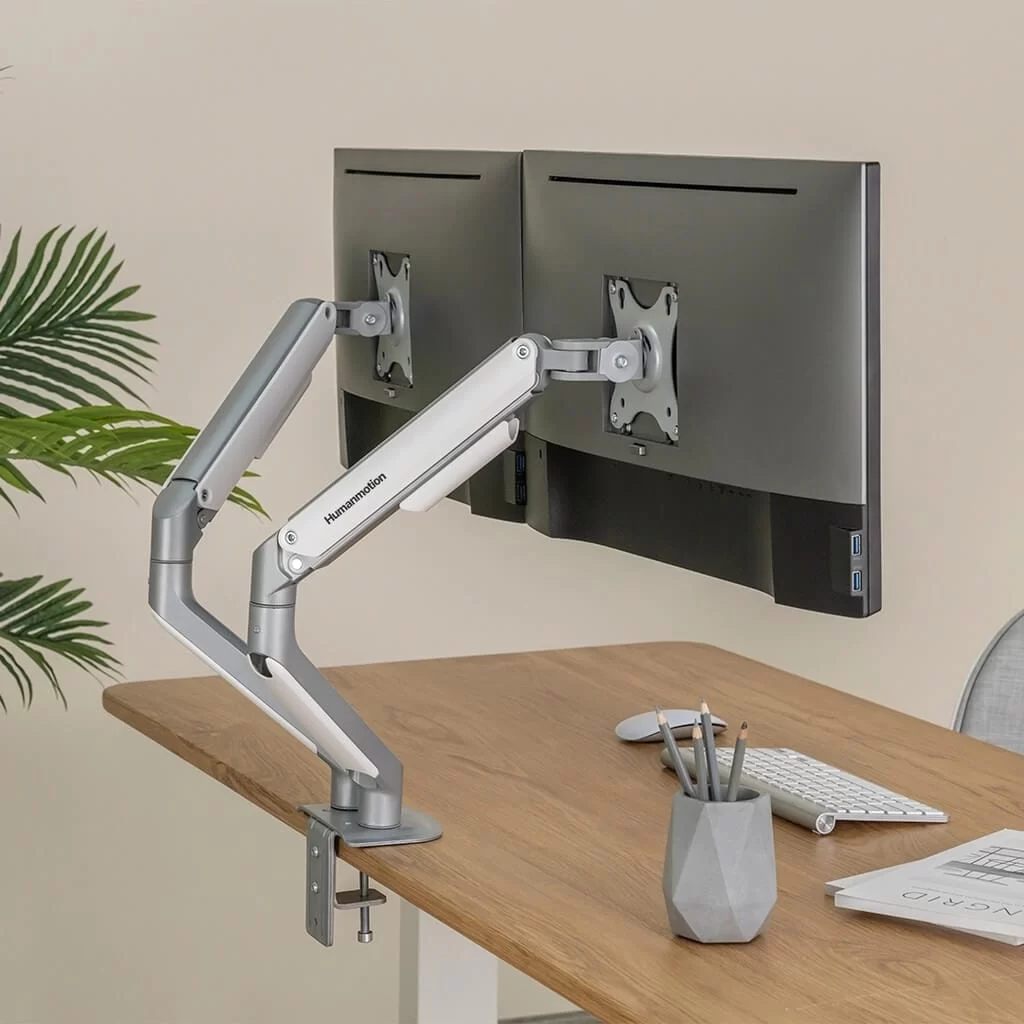Human Motion T6 Pro Dual Monitor Stand - Black 8 Human Motion T6 Pro Dual Monitor Stand - Black - Ảnh 8