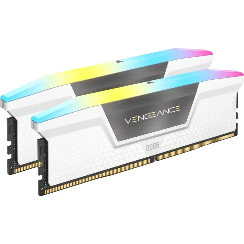 CORSAIR Vengeance RGB 32GB Memory Kit - White, 32GB (2x16GB) DDR5, 5600MHz, CL36 (CMH32GX5M2B5600C36KW) 2 CORSAIR Vengeance RGB 32GB Memory Kit - White, 32GB (2x16GB) DDR5, 5600MHz, CL36 (CMH32GX5M2B5600C36KW) - Ảnh 2