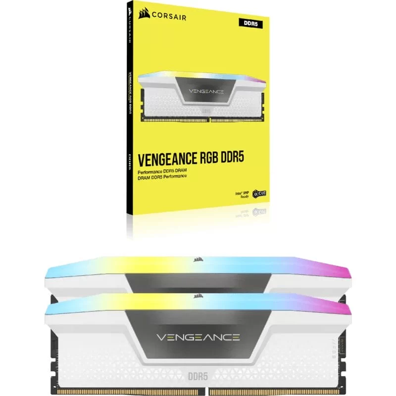 CORSAIR Vengeance RGB 32GB Memory Kit - White, 32GB (2x16GB) DDR5, 5600MHz, CL36 (CMH32GX5M2B5600C36KW) 3 CORSAIR Vengeance RGB 32GB Memory Kit - White, 32GB (2x16GB) DDR5, 5600MHz, CL36 (CMH32GX5M2B5600C36KW) - Ảnh 3