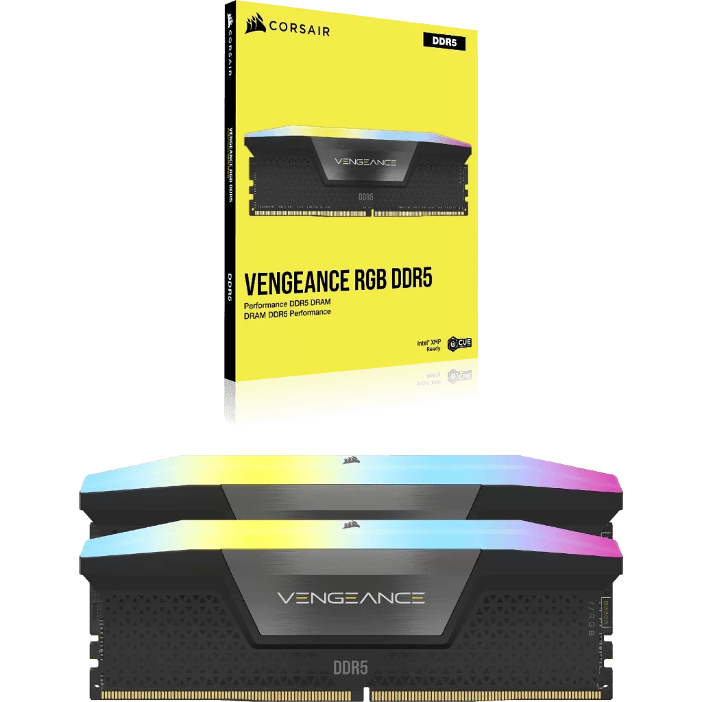 CORSAIR Vengeance RGB 32GB Memory Kit - Black, 32GB (2x16GB) DDR5, 5600MHz, CL40 (CMH32GX5M2B5600C40K) 5 CORSAIR Vengeance RGB 32GB Memory Kit - Black, 32GB (2x16GB) DDR5, 5600MHz, CL40 (CMH32GX5M2B5600C40K) - Ảnh 5