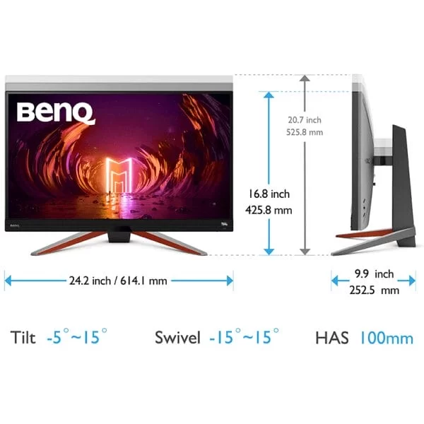 BenQ MOBIUZ EX2710S Gaming Monitor - 27 inch, FHD (1920x1080), HDRi, 1ms IPS 165Hz, FreeSync, 2.5Wx2 9 BenQ MOBIUZ EX2710S Gaming Monitor - 27 inch, FHD (1920x1080), HDRi, 1ms IPS 165Hz, FreeSync, 2.5Wx2 - Ảnh 9