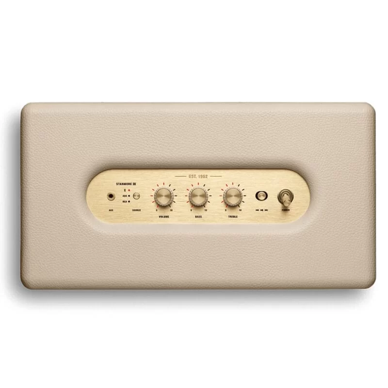 Marshall STANMORE III Portable Speakers - Cream, Bluetooth 5.2, 80W, AUX, RCA, Knob 2 Marshall STANMORE III Portable Speakers - Cream, Bluetooth 5.2, 80W, AUX, RCA, Knob - Ảnh 2