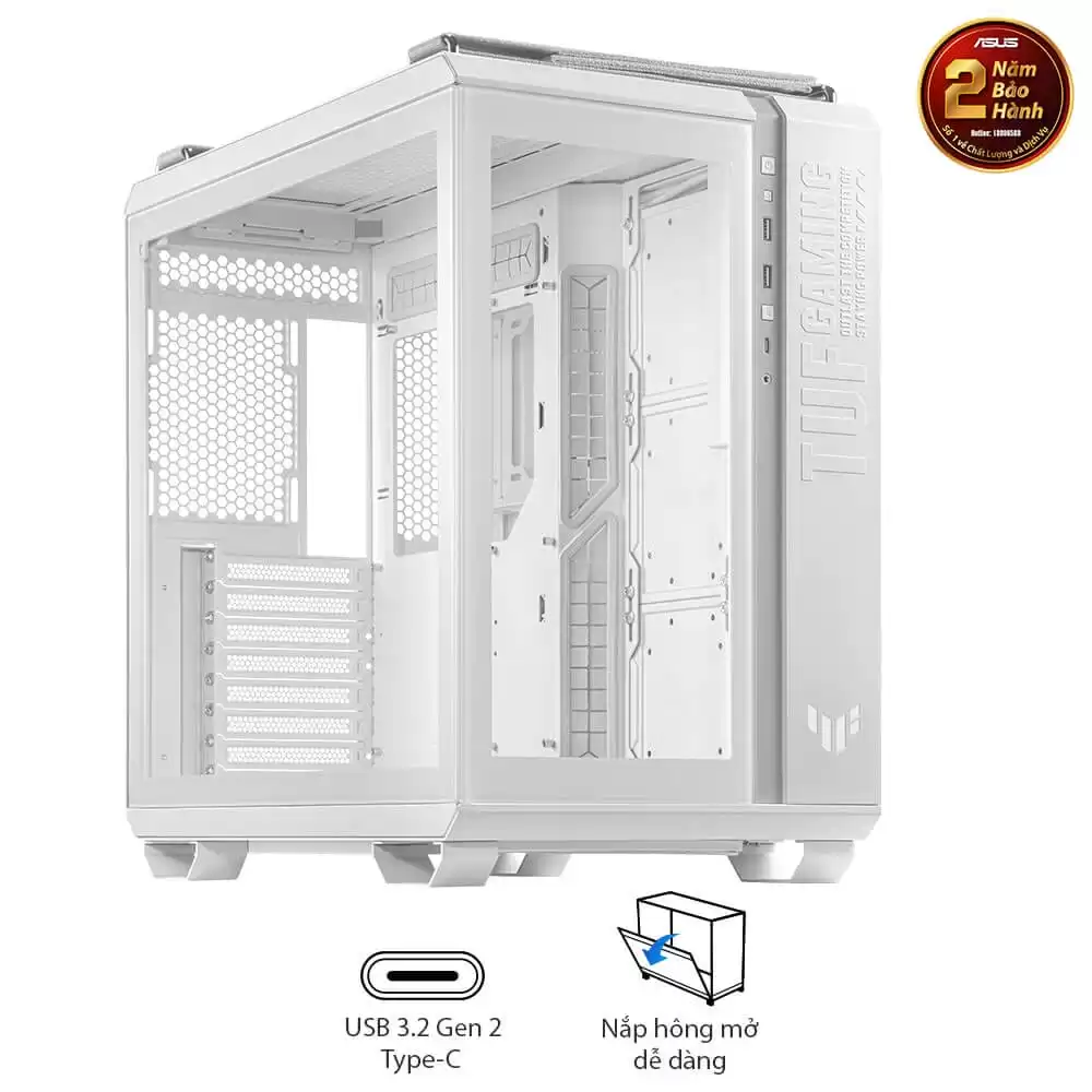 ASUS TUF Gaming GT502 White Case 1 ASUS TUF Gaming GT502 White Case