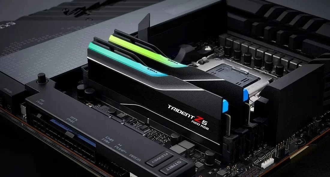 G.Skill Trident Z5 Neo RGB Black 64GB (2x32GB) DDR5 Memory Kit - Intel XMP 3.0 & AMD EXPO, 6000MHz CL36 (F5-6000J3636F32GX2-TZ5NR) 8 G.Skill Trident Z5 Neo RGB Black 64GB (2x32GB) DDR5 Memory Kit - Intel XMP 3.0 & AMD EXPO, 6000MHz CL36 (F5-6000J3636F32GX2-TZ5NR) - Ảnh 8