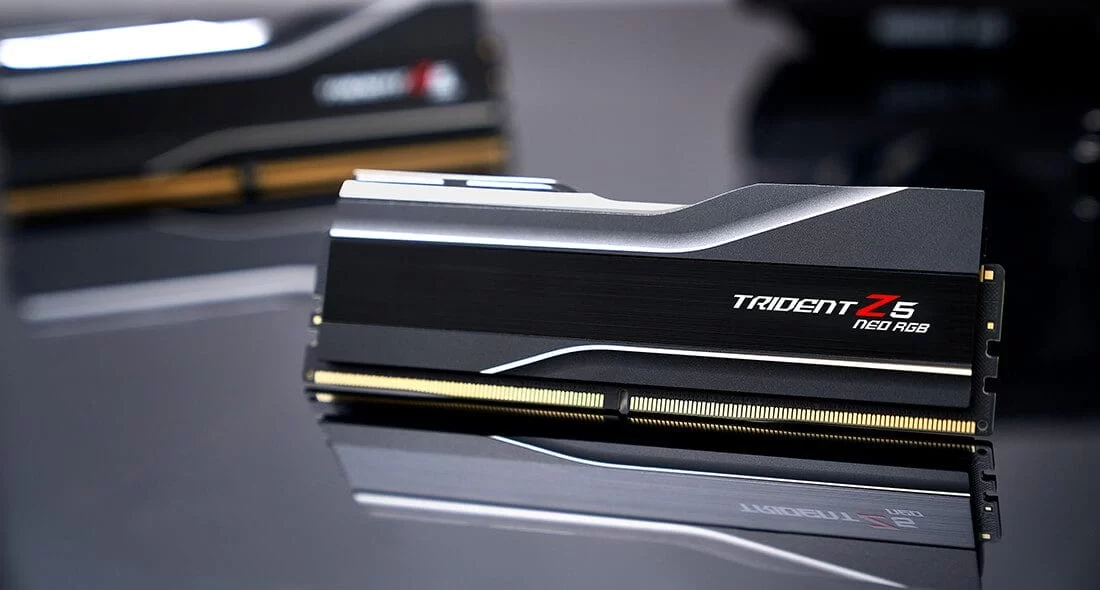 G.Skill Trident Z5 Neo RGB Black 64GB (2x32GB) DDR5 Memory Kit - Intel XMP 3.0 & AMD EXPO, 6000MHz CL36 (F5-6000J3636F32GX2-TZ5NR) 9 G.Skill Trident Z5 Neo RGB Black 64GB (2x32GB) DDR5 Memory Kit - Intel XMP 3.0 & AMD EXPO, 6000MHz CL36 (F5-6000J3636F32GX2-TZ5NR) - Ảnh 9