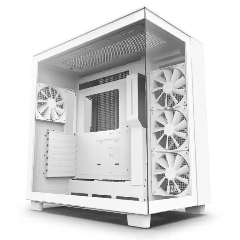 NZXT H9 Flow All White Case - Mattle White 1 NZXT H9 Flow All White Case - Mattle White