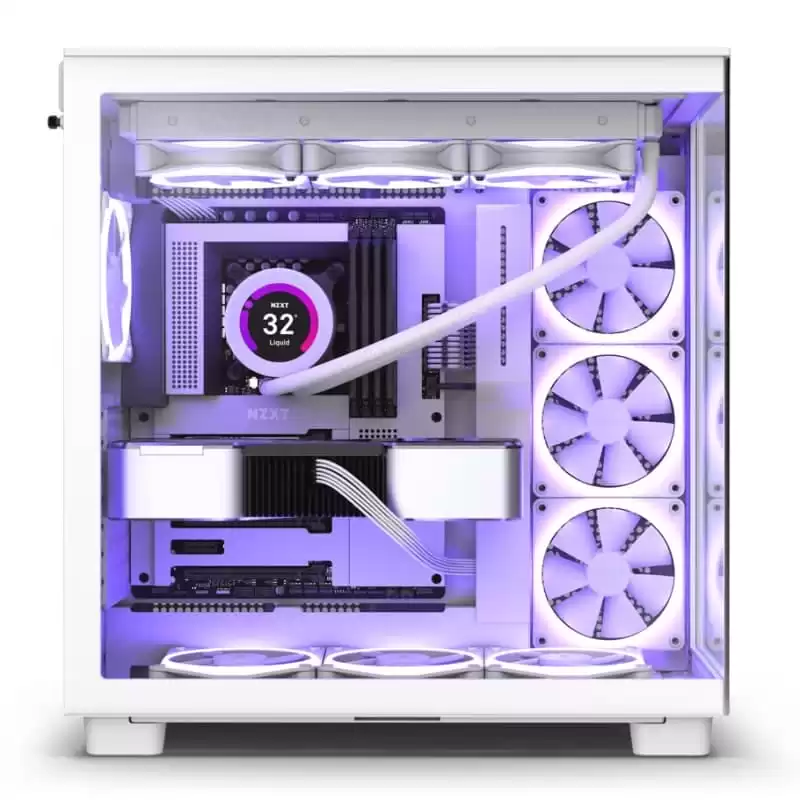 NZXT H9 Flow All White Case - Mattle White 3 NZXT H9 Flow All White Case - Mattle White - Ảnh 3
