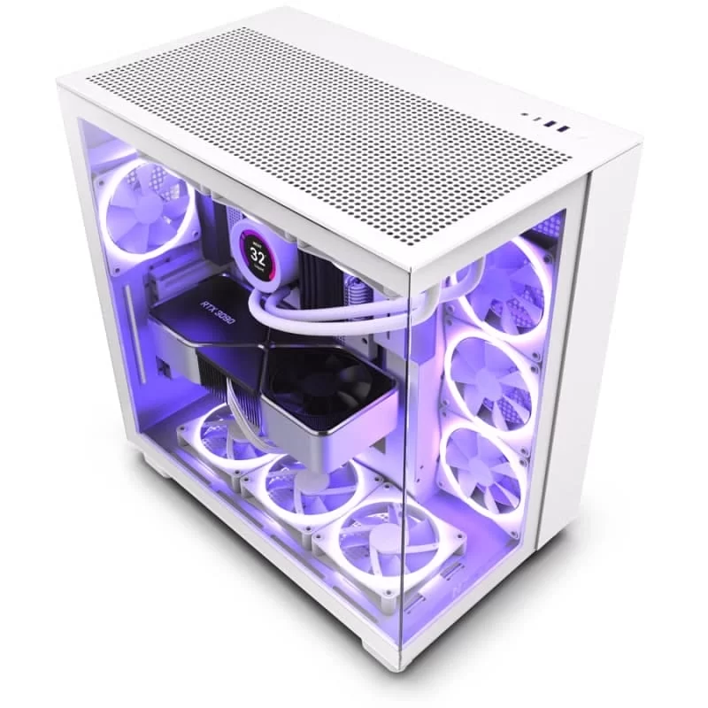 NZXT H9 Flow All White Case - Mattle White 6 NZXT H9 Flow All White Case - Mattle White - Ảnh 6