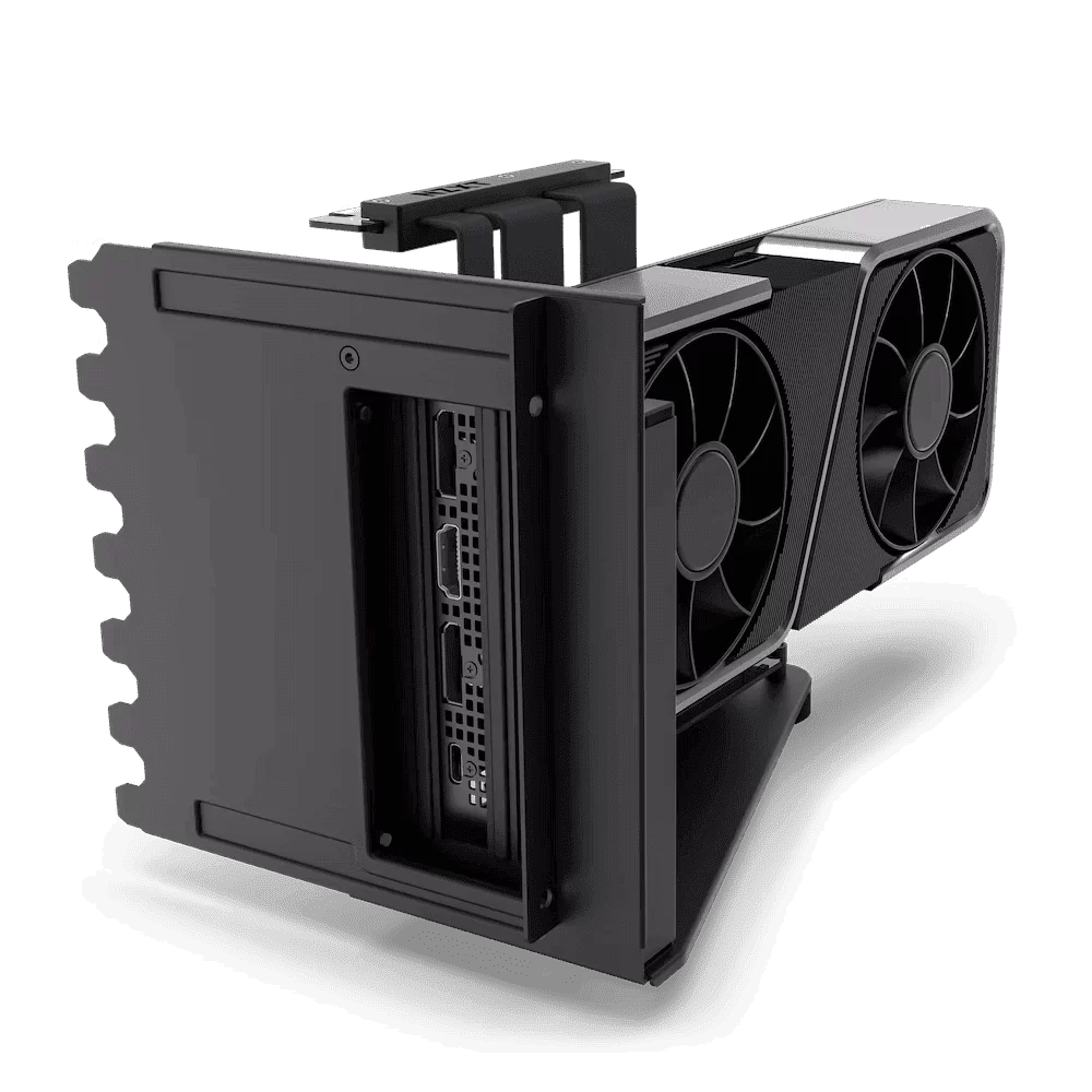 NZXT Vertical GPU Holder Mounting Kit - Black, 175 mm PCIe 4.0x16 Riser Cable, Sturdy Steel Bracket (AB-RH175-B1) 3 NZXT Vertical GPU Holder Mounting Kit - Black, 175 mm PCIe 4.0x16 Riser Cable, Sturdy Steel Bracket (AB-RH175-B1) - Ảnh 3
