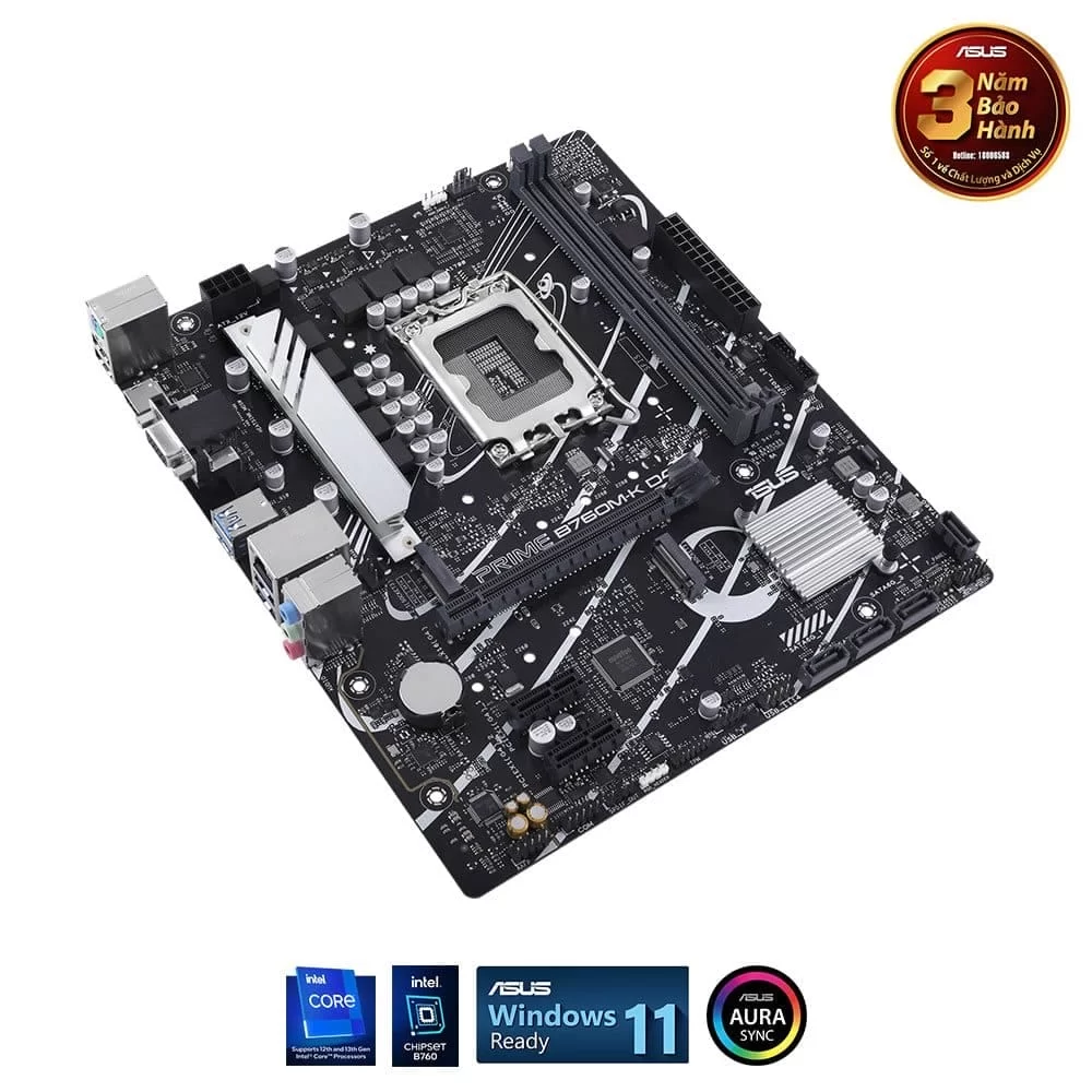 ASUS PRIME B760M-K D4 Mainboard 4 ASUS PRIME B760M-K D4 Mainboard - Ảnh 4