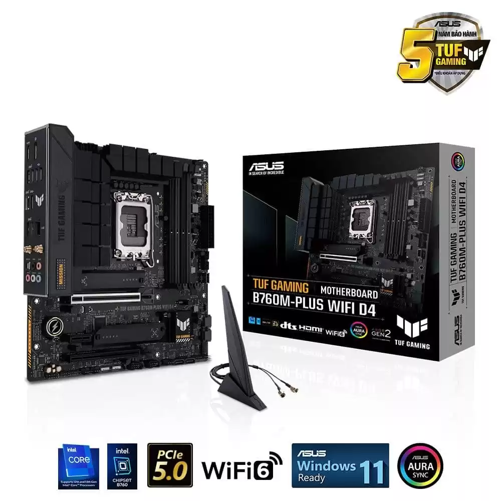 ASUS TUF GAMING B760M-PLUS WIFI D4 Mainboard 1 ASUS TUF GAMING B760M-PLUS WIFI D4 Mainboard