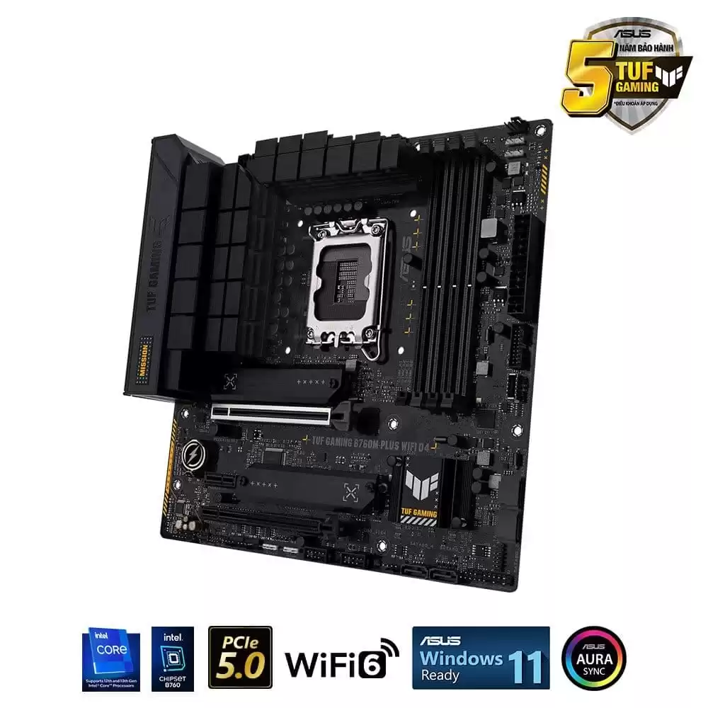 ASUS TUF GAMING B760M-PLUS WIFI D4 Mainboard 5 ASUS TUF GAMING B760M-PLUS WIFI D4 Mainboard - Ảnh 5