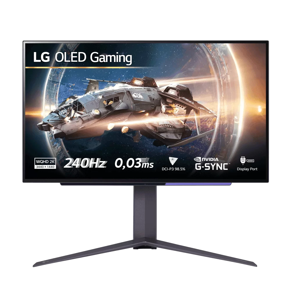 LG UltraGear 27GR95QE-B Gaming Monitor - 27 inch, QHD (2560 x 1440) OLED Display, 16:9, 240Hz, 0.03ms GtG, G-SYNC Compatible 1 LG UltraGear 27GR95QE-B Gaming Monitor - 27 inch, QHD (2560 x 1440) OLED Display, 16:9, 240Hz, 0.03ms GtG, G-SYNC Compatible